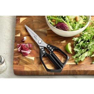 XINZUO Sharp Kitchen Scissors with Black Handle,110 Layers Damascus Steel Multipurpose Heavy Duty Kitchen Shears for Poultry/Vegetables/Fish/Nuts