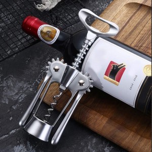 Multifunction Zinc Alloy Wine Opener Corkscrew, Cork Puller Remover, Non Slip Ergonomic Wing Handle for Beer and Wine Bottles, Bar Tool for Home Party Wedding