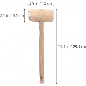 Double-sided Meat Tenderizer Mallet with Wood Handle Aluminum Alloy Beech Construction Textured and Smooth Sides for Tenderizing and Flattening Beef Chicken Pork Versatile Kitchen