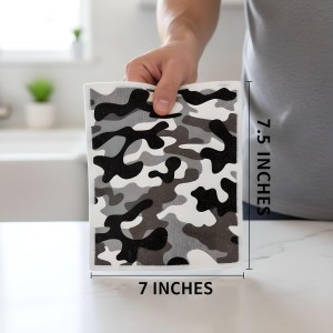 Swedish Dishcloths for Kitchen 6-Pack – Reusable Paper Towel Replacement Sponge Cloths – Bold Plaid, Camo & Argyle Patterns – Eco-Friendly Cellulose Dish Cloths for Washing Dishes