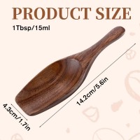 Wooden Coffee Scoop, Black Walnut Coffee Wooden Scoop 1 Tablespoon/15ml Small Measuring Spoon Multi-Purpose Kitchen Scooping Tool Home Kitchen Accessories for Ground Coffees, Tea, Sugar, Bath Salt