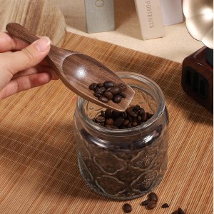 Wooden Coffee Scoop, Black Walnut Coffee Wooden Scoop 1 Tablespoon/15ml Small Measuring Spoon Multi-Purpose Kitchen Scooping Tool Home Kitchen Accessories for Ground Coffees, Tea, Sugar, Bath Salt