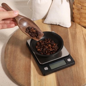 Wooden Coffee Scoop, Black Walnut Coffee Wooden Scoop 1 Tablespoon/15ml Small Measuring Spoon Multi-Purpose Kitchen Scooping Tool Home Kitchen Accessories for Ground Coffees, Tea, Sugar, Bath Salt