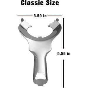 Stainless Steel Mason Jar Opener - No Lid Dents or Damage, Easy Twist Handheld Tool for Canning, Bottles & Various Jar Lids (1)