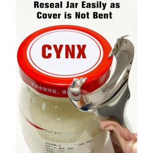 Stainless Steel Mason Jar Opener - No Lid Dents or Damage, Easy Twist Handheld Tool for Canning, Bottles & Various Jar Lids (1)