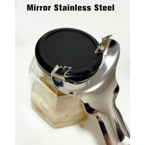 Stainless Steel Mason Jar Opener - No Lid Dents or Damage, Easy Twist Handheld Tool for Canning, Bottles & Various Jar Lids (1)