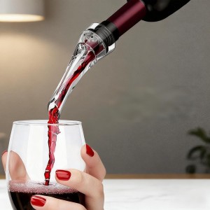 Wine Aerator Pourer | Aerates wine for richer flavor and aroma, no-drip design prevents spills, professional quality for optimal aeration, perfect as a gift for wine lovers and enthusiasts.