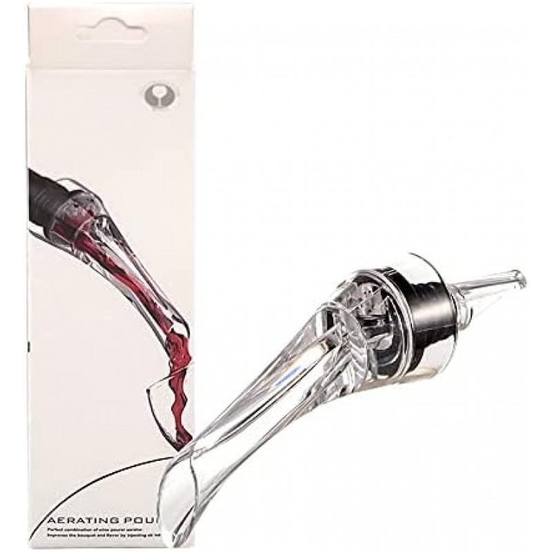 Wine Aerator Pourer | Aerates wine for richer flavor and aroma, no-drip design prevents spills, professional quality for optimal aeration, perfect as a gift for wine lovers and enthusiasts.