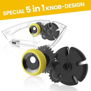 5 in 1 Knife Sharpener with 5 Stages including Tungsten, Diamond, Ceramic for Scissors and All Kinds of Kitchen Knives with Straight and Serrated Blades