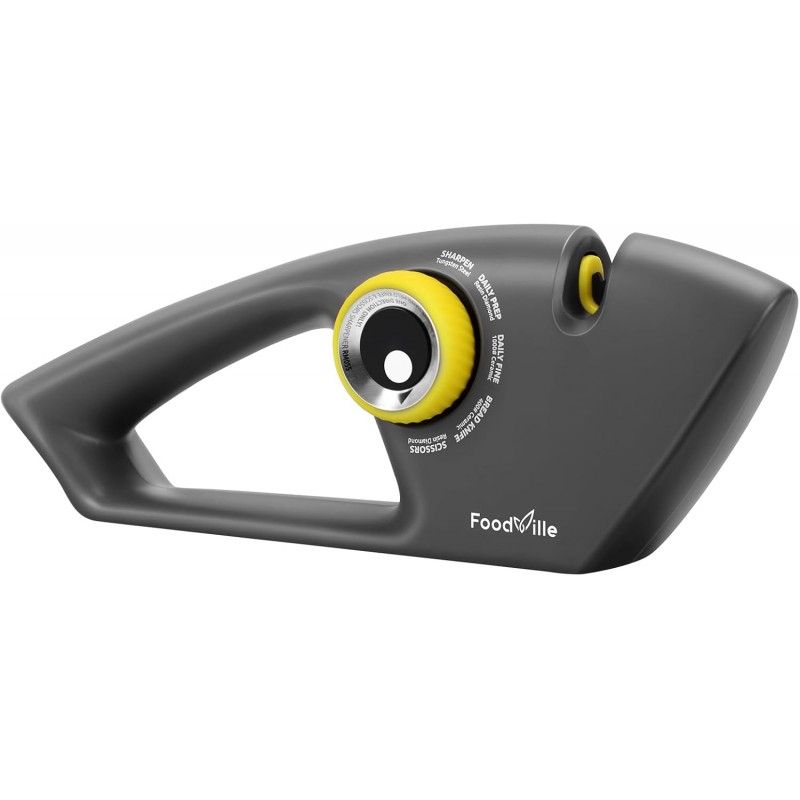 5 in 1 Knife Sharpener with 5 Stages including Tungsten, Diamond, Ceramic for Scissors and All Kinds of Kitchen Knives with Straight and Serrated Blades