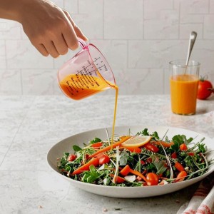 Pink Plastic Measuring cup Measuring spoon Set: 3 Stackable Liquid Measuring Cups 150/300/600ml and 5 Spoons 1.25-15ml, Used to Create Pink Kitchen Themes, Baking, Cooking