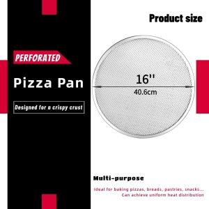 Astero 16inch Non-Stick Pizza Pan for Oven Baking Perforated Aluminum Pizza Screen for Pizza Bread and Cookies Easy to Clean & Reusable Baking Tray (3Pcs, 16