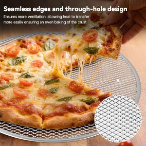 Astero 16inch Non-Stick Pizza Pan for Oven Baking Perforated Aluminum Pizza Screen for Pizza Bread and Cookies Easy to Clean & Reusable Baking Tray (3Pcs, 16