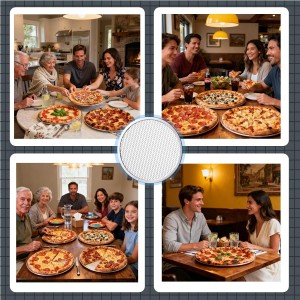 Astero 16inch Non-Stick Pizza Pan for Oven Baking Perforated Aluminum Pizza Screen for Pizza Bread and Cookies Easy to Clean & Reusable Baking Tray (3Pcs, 16