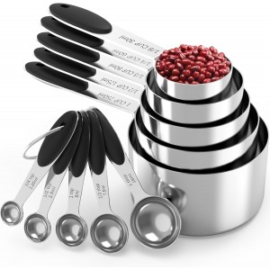 TILUCK Measuring Cups and Spoons Set, St...