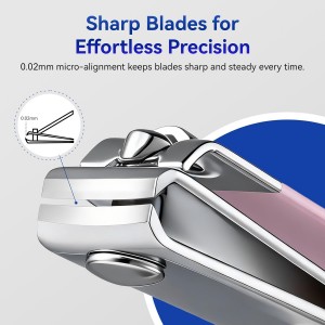 Makartt Nail Clippers - Sharp Nail Cutters, Fingernail & Toenail Clippers for Thick Nails, Curve Edge Portable Nail Clipper Set for Men & Women, Stainless Steel (Pink 2pcs)