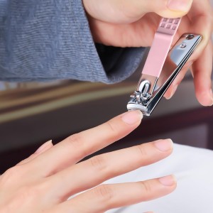 Makartt Nail Clippers - Sharp Nail Cutters, Fingernail & Toenail Clippers for Thick Nails, Curve Edge Portable Nail Clipper Set for Men & Women, Stainless Steel (Pink 2pcs)