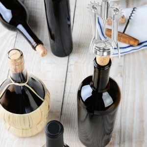 Stainless Steel Wine Opener with Wing Corkscrew One Manual Bottle Opener for Wine and Beer Multi-purpose Tool for Home Kitchen and Party Use Easy and Effortless Uncorking