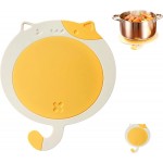 Silicone Trivets for Hot Dishes - 7.2x6.38 InchesCute Cat Coasters Set, Non-Slip Heat Resistant Mats for Kitchen Countertop & Dining Table Protection, Flexible Trivet Coaster, Gifts for Cat Lovers(2)