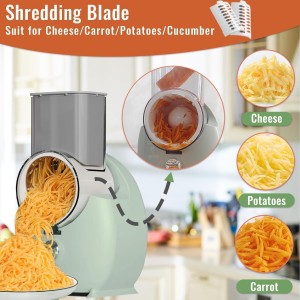 Electric Cheese Grater for Block Cheese,Electric Grater for Home Kitchen Use,3 Changeable Blades Salad Shooter Electric Slicer/Shredder for Vegetable Fruit Nuts