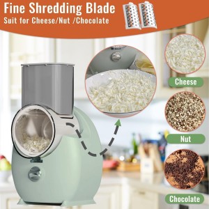 Electric Cheese Grater for Block Cheese,Electric Grater for Home Kitchen Use,3 Changeable Blades Salad Shooter Electric Slicer/Shredder for Vegetable Fruit Nuts