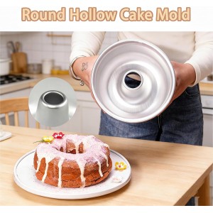 Angel Food Cake Pan: Chiffon Cake Mold, Round Nonstick Pound Cake Pans for Cheesecake,Flan,Creme Cake,Cookie,Donut, One-piece Design (9 Inch)