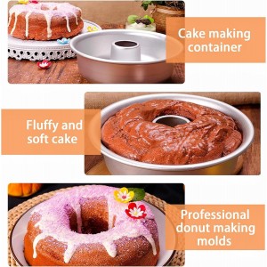 Angel Food Cake Pan: Chiffon Cake Mold, Round Nonstick Pound Cake Pans for Cheesecake,Flan,Creme Cake,Cookie,Donut, One-piece Design (9 Inch)