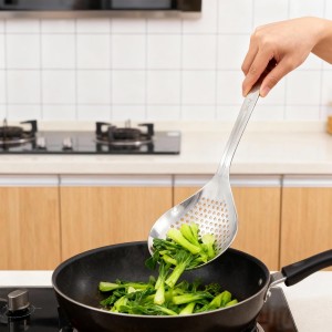 14.2 Inch Large Stainless Steel Skimmers Ladle Spoon Spider Strainer, Skimmer Slotted Spoon, Skimmer Spoons with Hanging Holes for Kitchen Cooking, Frying and Draining