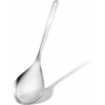 14.2 Inch Large Stainless Steel Skimmers Ladle Spoon Spider Strainer, Skimmer Slotted Spoon, Skimmer Spoons with Hanging Holes for Kitchen Cooking, Frying and Draining