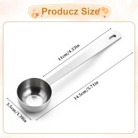 Sugar Spoon Metal Tablespoon 1 Tablespoon Measuring Spoons 15ml Stainless Steel Coffee Scoop 1 Tbsp Scoop Measure Spoon Metal Tbsp Scoops 4.3 in Handle for Coffee Tea Sugar (Silver)