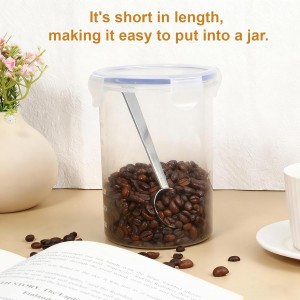 Sugar Spoon Metal Tablespoon 1 Tablespoon Measuring Spoons 15ml Stainless Steel Coffee Scoop 1 Tbsp Scoop Measure Spoon Metal Tbsp Scoops 4.3 in Handle for Coffee Tea Sugar (Silver)