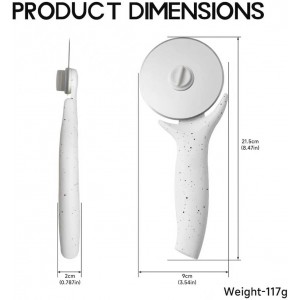 pizza cutter wheel with Removable and Washable Blade - Perfect for pizza Rolls, Pastry, Cheese, and cakes - Easy to Clean and Replace - Non-slip Grip for Smooth Cutting 8.47 Inches (Red)