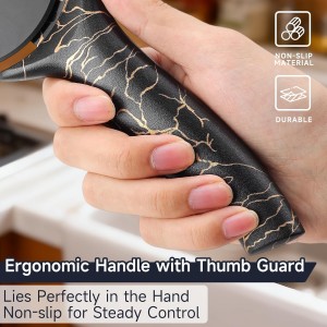 pizza cutter wheel with Removable and Washable Blade - Perfect for pizza Rolls, Pastry, Cheese, and cakes - Easy to Clean and Replace - Non-slip Grip for Smooth Cutting 8.47 Inches (Black)