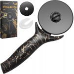 pizza cutter wheel with Removable and Washable Blade - Perfect for pizza Rolls, Pastry, Cheese, and cakes - Easy to Clean and Replace - Non-slip Grip for Smooth Cutting 8.47 Inches (Black)