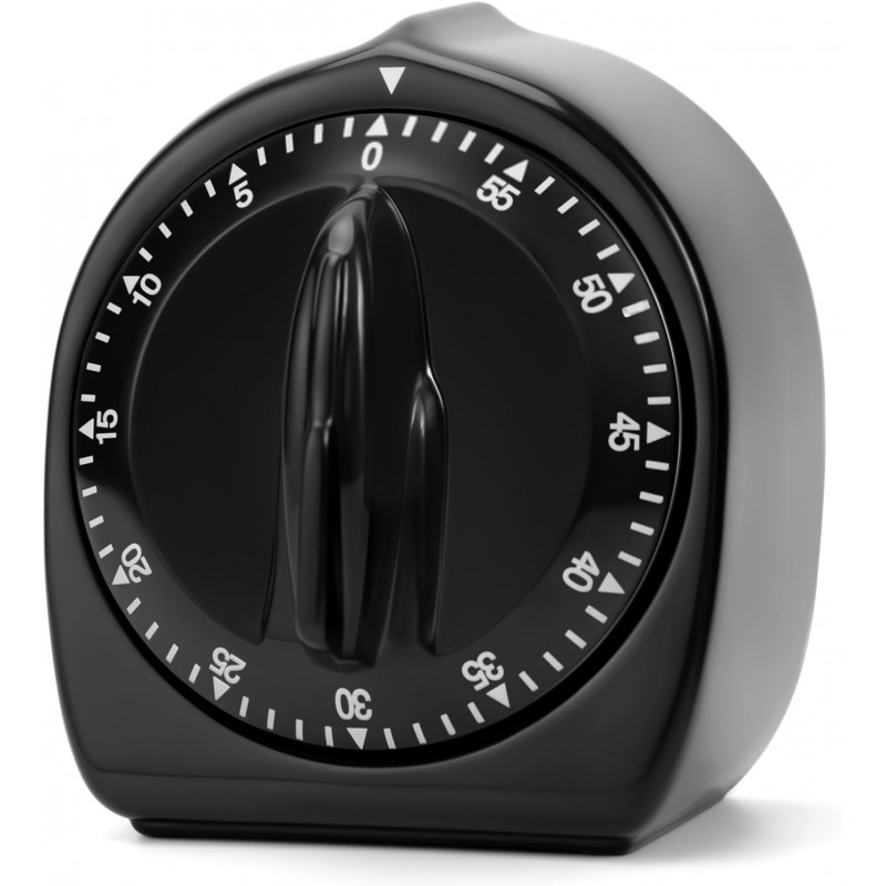 Kitchen Timers for Cooking, 60 Minute Wind Up - Chef Cooking Timer with Loud Alarm,100% Mechanical Desk Timer -No Batteries Required - Manual Countdown timers for Home, Study and Cooking (Black)