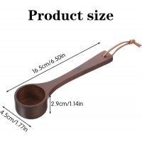 Wooden Coffee Scoop, Long Handle Wooden Scooper Walnut Wood, Wood Coffee Scoop Natural Finish For Kitchen Pantry And Ingredient Measurement