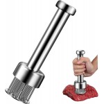 304 Stainless Steel Meat Tenderizer Tool, 21-Needle Meat Tenderizer for Steak, Beef, Chicken & Pork, Easy-Grip Manual Meat Tenderizer for Faster Marinade Absorption, Cleaning Brush Included