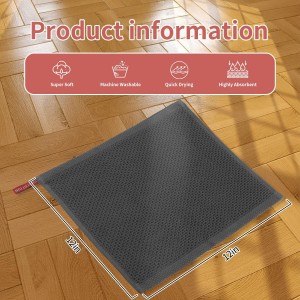 100% Cotton Waffle Weave Kitchen Dish Cloths, 6-Pack 12x12 Inch Dark Grey Ultra Soft Absorbent Quick Drying Dish Towels for Drying Dishes & Cleaning, 6 Colors