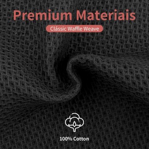 100% Cotton Waffle Weave Kitchen Dish Cloths, 6-Pack 12x12 Inch Dark Grey Ultra Soft Absorbent Quick Drying Dish Towels for Drying Dishes & Cleaning, 6 Colors