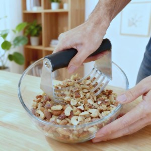 Dough Blender - Pastry Cutter Stainless Steel Butter Cutter, Pastry Blender for Easy Mixing, Pasta, Pie Crusts, Cake, Biscuits Baking Tools (Black)