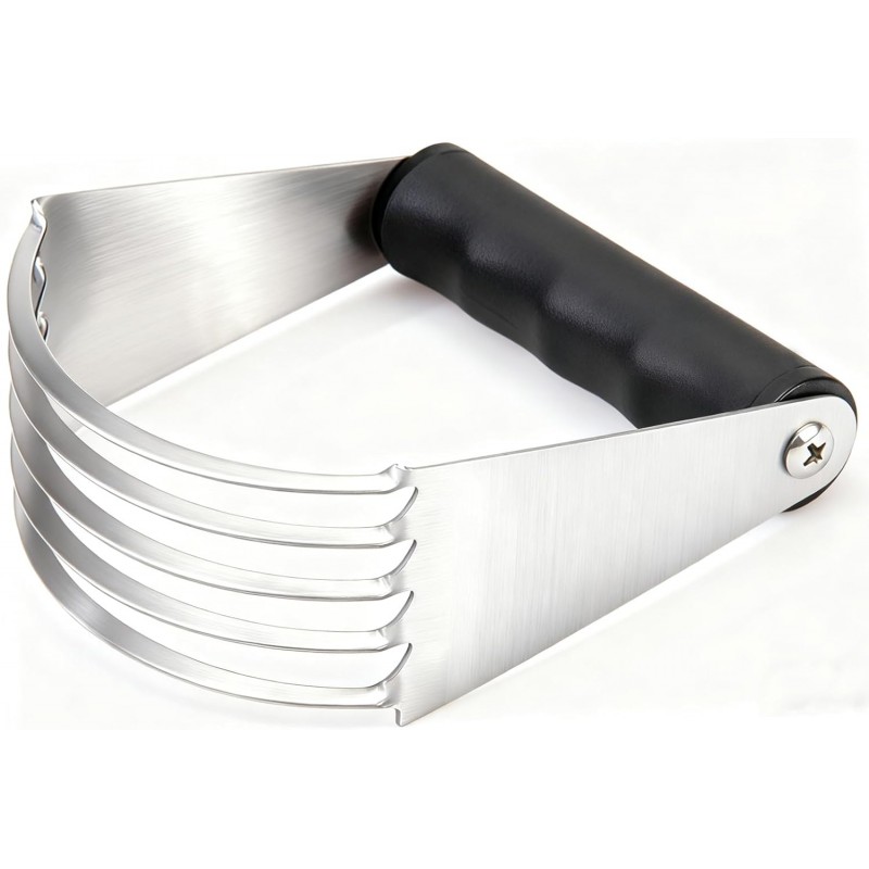 Dough Blender - Pastry Cutter Stainless Steel Butter Cutter, Pastry Blender for Easy Mixing, Pasta, Pie Crusts, Cake, Biscuits Baking Tools (Black)