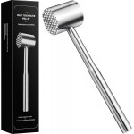 Stainless-Steel Meat Tenderizer Mallet - Meat Tenderizer Tool for Pounder Chicken, Beef, Steak, Pork, Dual-Sided with Ergonomic Handle, Dishwasher Safe