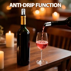 30Pcs Individually Wrapped Wine Pourer Discs, 3 Inch Disposable Anti-Drip Silver Pour Spouts for Liquor Bottles, Single-Use Design Prevents Flavor Mixing