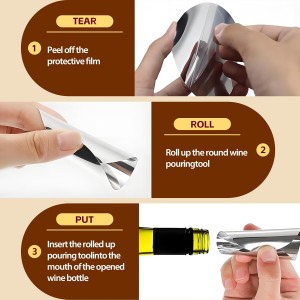 30Pcs Individually Wrapped Wine Pourer Discs, 3 Inch Disposable Anti-Drip Silver Pour Spouts for Liquor Bottles, Single-Use Design Prevents Flavor Mixing