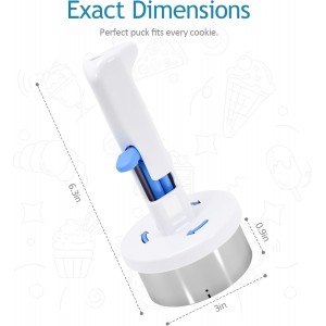 Stainless Steel Ice Cream Sandwich Maker,Ice Cream Sandwich Scoop,Ice Cream Scoop with Trigger,Easy Release Sandwich Cookie Scoops For Kitchen and Dessert Shop