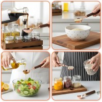 1 Tablespoon Scoop, Coffee Measuring Spoon with Wood Handle, Stainless Steel Coffee Scoop for Beans,Espresso, Protein Powders, Tea, Sugar(1 Tbsp/15ml)