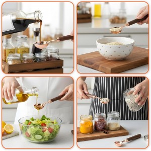 1 Tablespoon Scoop, Coffee Measuring Spoon with Wood Handle, Stainless Steel Coffee Scoop for Beans,Espresso, Protein Powders, Tea, Sugar(1 Tbsp/15ml)