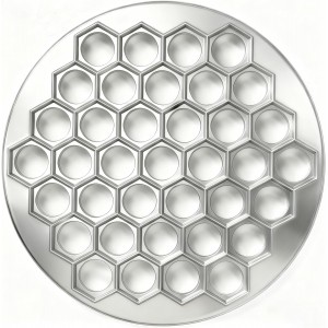 Russian Ravioli Maker Dumplings Mold,37 Holes Pelmeni Mold,Metal Siberian Pelmeni Meat Dumpling Maker Machine,Silver Ravioli Cutter,Handmade Dumpling Cutter Tools for Dumplings,Ravioli,Empanadas