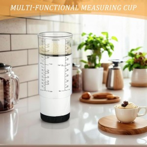 6 Pcs Adjustable Measuring Cup Set Include 2 Cup Measuring Cups 5 Pcs Measuring Spoons for Liquid Dry Semi-solid Ingredients, Metric Standard Units, Space-saving Kitchen Baking Tool