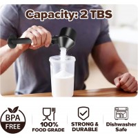 Coffee Scoop 2Tbsp & 51mm Espresso Tamper - BPA-Free PCTG Scoop Funnel, Fits K-Cups, Precise Measuring for Coffee/Protein/Powder/Hot Cocoa & Formula Dispensers (Black 1Pack)